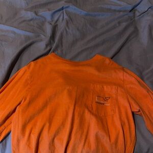 Vineyard Vines Kids Orange Long Sleeve Tee